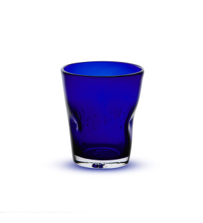 Memento: DUNE handgeblazen glazen tumbler 35cl helderblauw