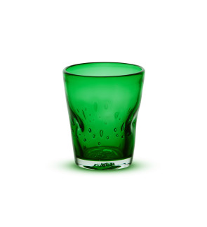 Memento: DUNE handgeblazen glazen tumbler 35cl smaragd