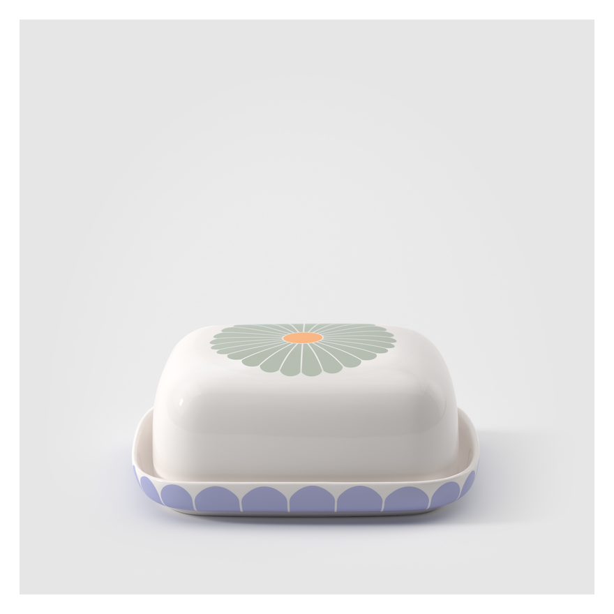 Villeroy & Boch:  "Fleurs" Veelkleurige botervloot