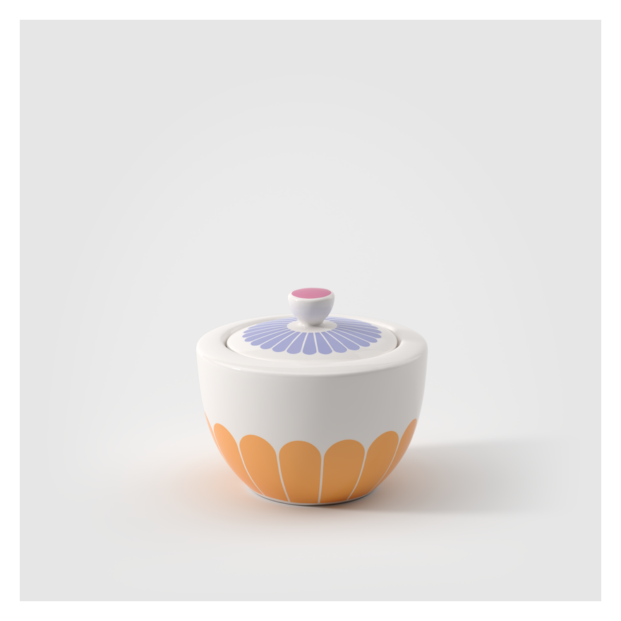 Villeroy & Boch:  "Fleurs" Veelkleurige sukerpot