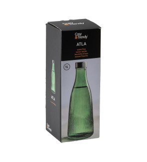 Cosy & Trendy: Atla groen waterfles van 1 liter met deksel