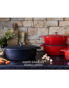 Baumalu:  Ovale rode geëmailleerde gietijzeren braadpan 29 cm - 5 liter