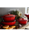 Baumalu: Cocotte en fonte émaillée ovale rouge 34 cm