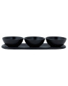 Cosy & Trendy: Set apéritif 4 pièces en grès noir Ellips