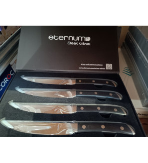 Eternum: Coffret de 4 couteaux à steak manche noir