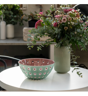 Guzzini: Le Murrine Saladier-Bol vert/rose 25 cm