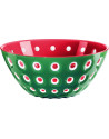 Guzzini:  Le Murrine Saladier-Bowl groen/rood 25 cm
