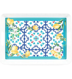 Guzzini: Plateau rectangulaire "Flowers & lemon" 50 cm