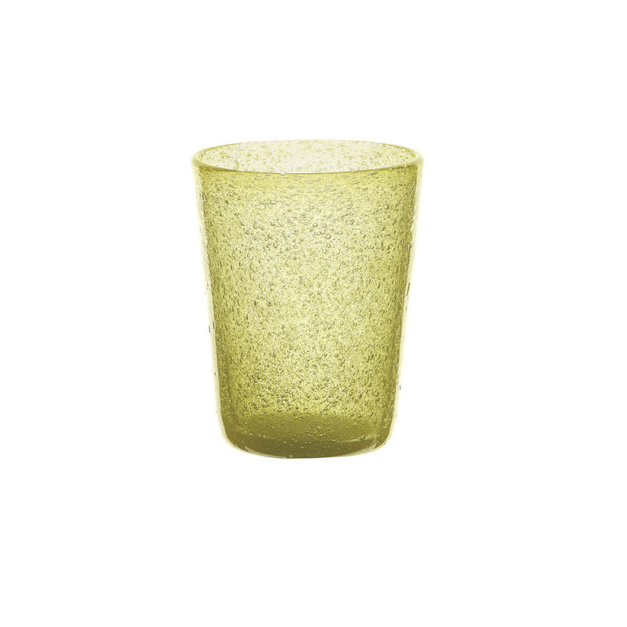 Memento: Gobelet à eau en verre soufflé 30cl Kiwi
