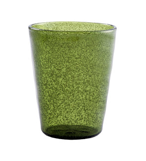Memento: Geblazen glazen waterbeker 30cl Olive