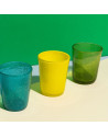 Memento: Gobelet à eau en verre soufflé 30cl Olive