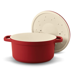 Beka: Cocotte Plume ronde rouge 26,5 cm