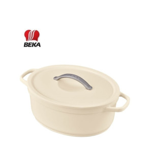 Beka: Cocotte Plume ovale beige 31 cm