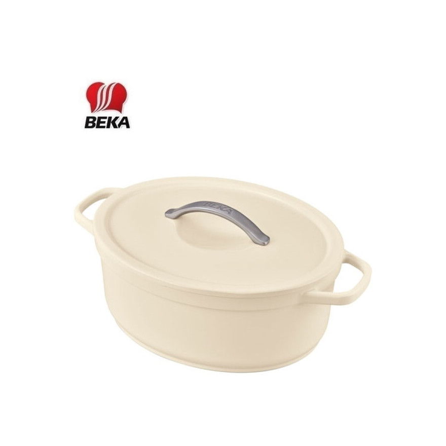 Beka: Cocotte Plume ovale beige 31 cm
