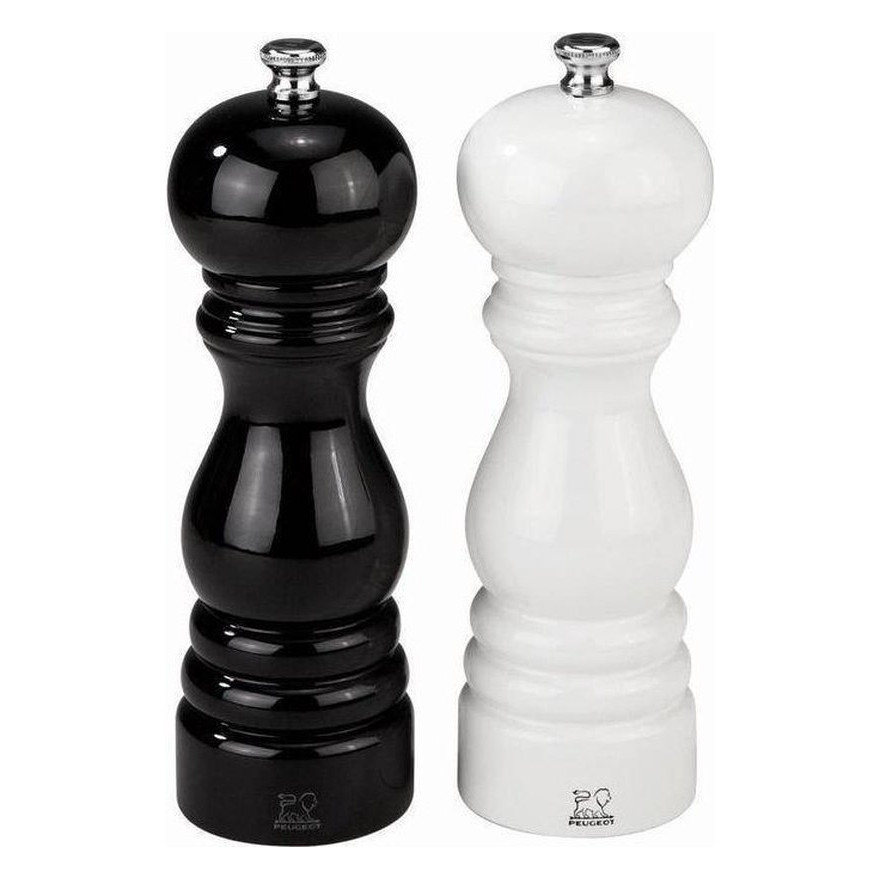 Peugeot: Duo Paris Noir mat-Blanc mat Moulin à poivre & sel 20 cm