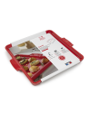 Peugeot: Appolia Vierkant rood oven- en serveerblad 32 cm