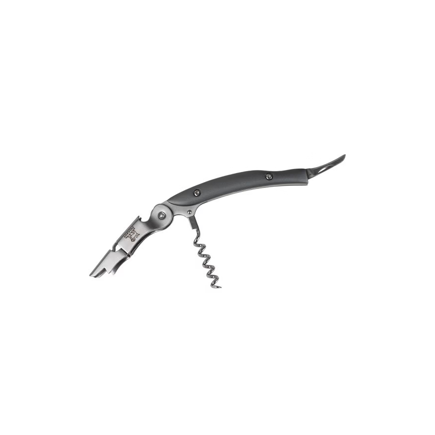 Peugeot:  Sommelier kurkentrekker met dubbele hendel, carbon aluminium, 13 cm