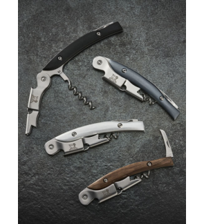 Peugeot:  Sommelier kurkentrekker met dubbele hendel, carbon aluminium, 13 cm