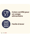 Slowroom: Sac à pain coton 3 en 1 ligné bleu