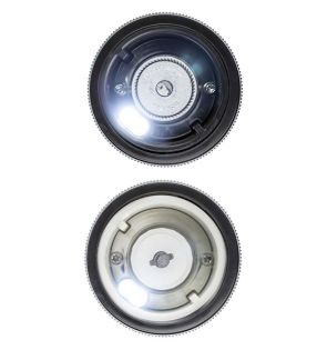 Peugeot: Line Sense Coffret duo moulins à poivre et à sel électrique rechargeable carbone et aluminium, 20 cm