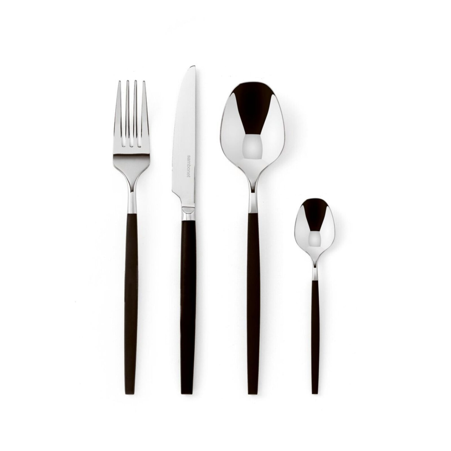 Sambonet Rosenthal: SIRO noir Coffret 24 pièces