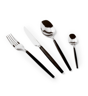 Sambonet Rosenthal: SIRO noir Coffret 24 pièces