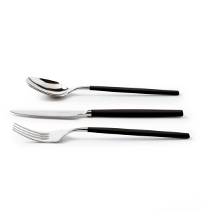 Sambonet Rosenthal: SIRO noir Coffret 24 pièces
