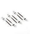 Sambonet Rosenthal: SIRO noir set de 6 fourchettes à gateau