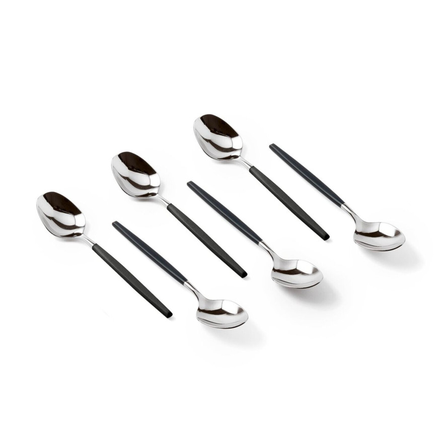 Sambonet Rosenthal: SIRO noir set de 6 cuillers à expresso