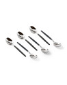 Sambonet Rosenthal:  Zwarte SIRO set van 6 espressolepels