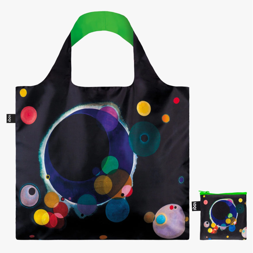 Loqi: Boodschappentas versierd met Kandinsky-cirkels
