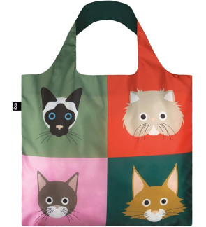 Loqi: Boodschappentas versierd met katten