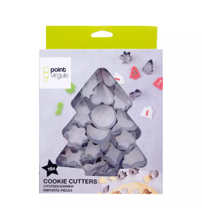 Point Virgule :  Set de 16 emporte pièce thème Noel