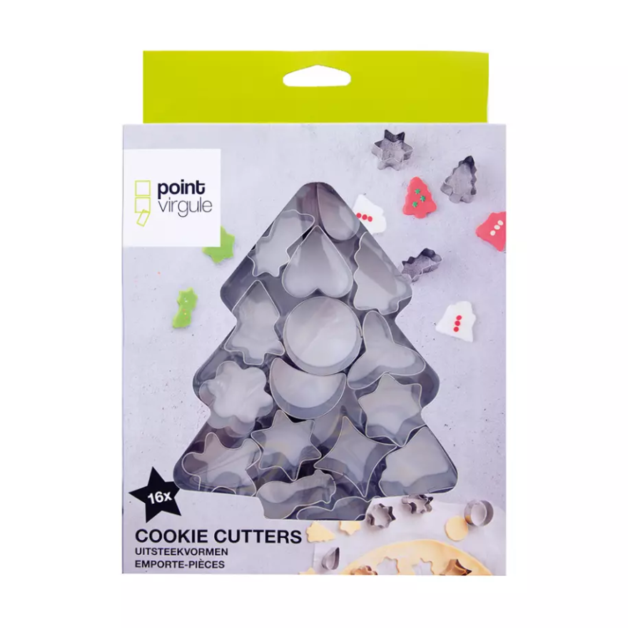 Point Virgule :  Set de 16 emporte pièce thème Noel