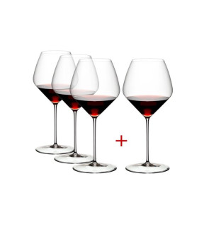 Riedel: Veloce Set de verres à vin Pinot Noir 3+1 gratuit