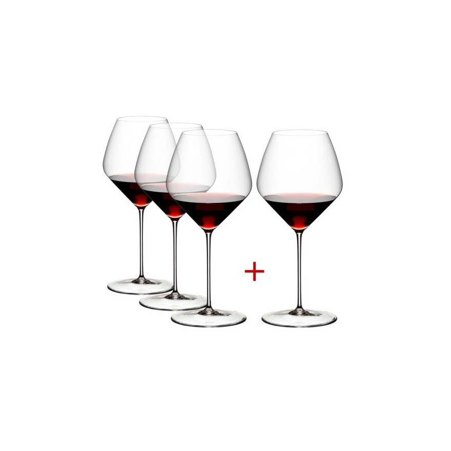 Riedel: Veloce Set de verres à vin Pinot Noir 3+1 gratuit