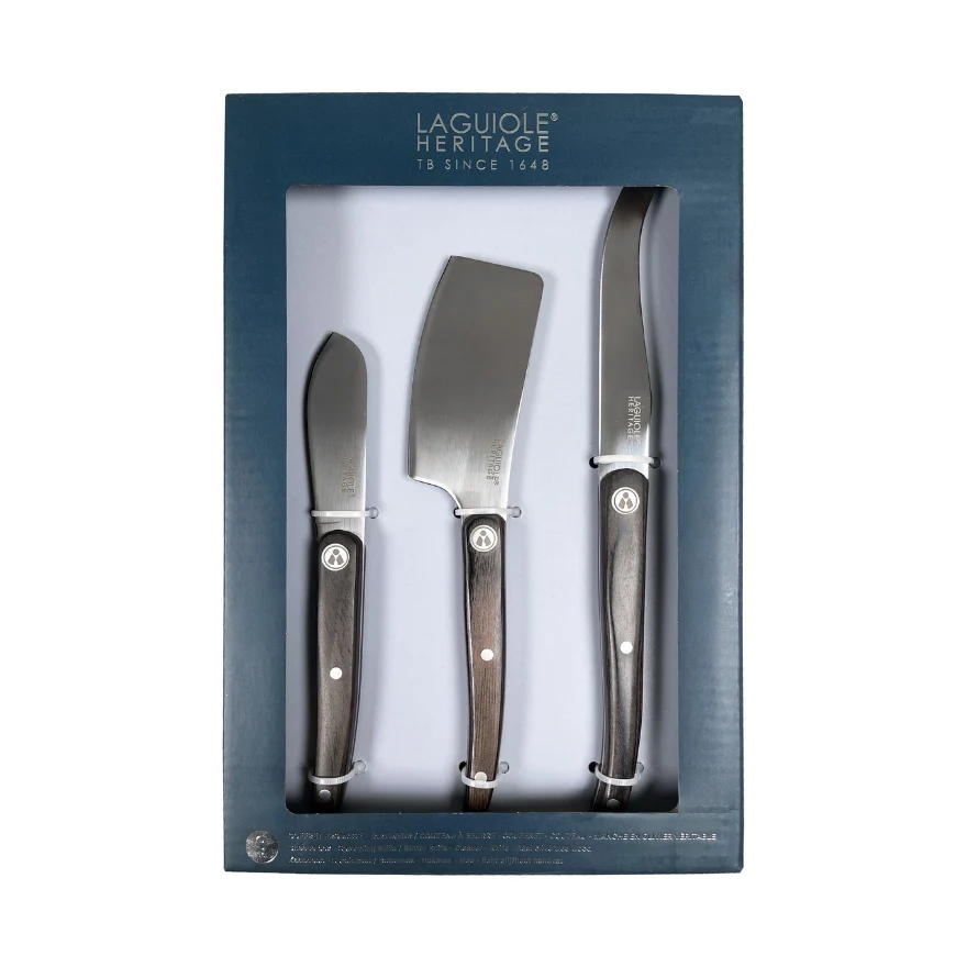 TB:  Set van 3 Laguiole Heritage kaasmessen