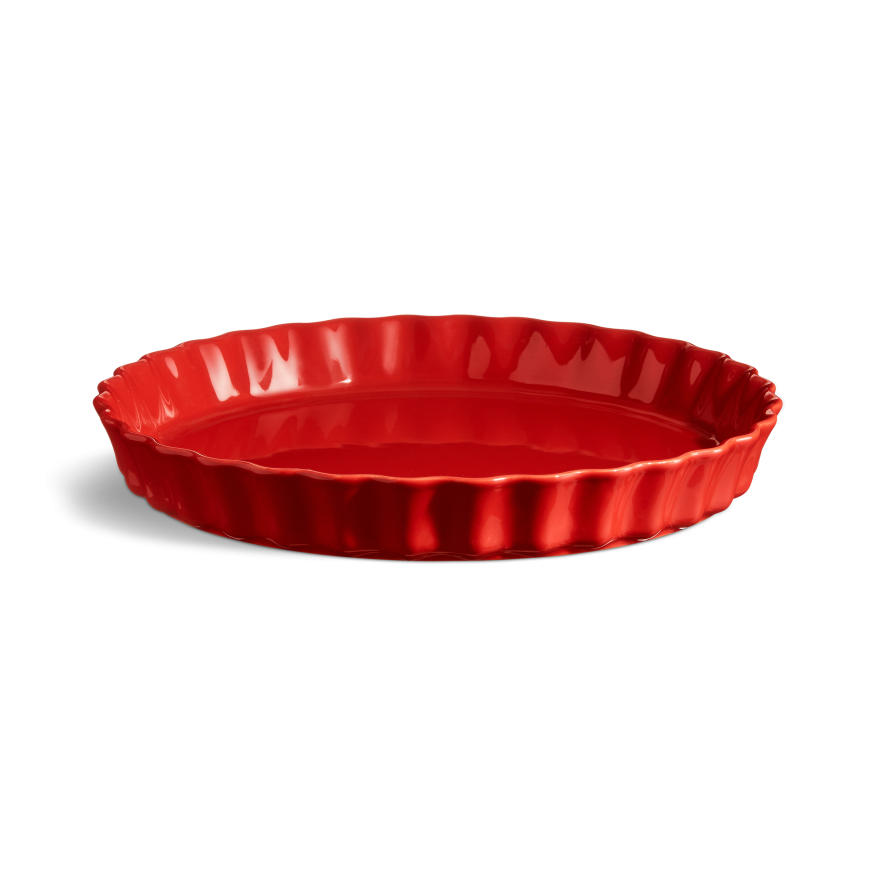 Emile Henry: Plat à tarte 30 cm Rouge