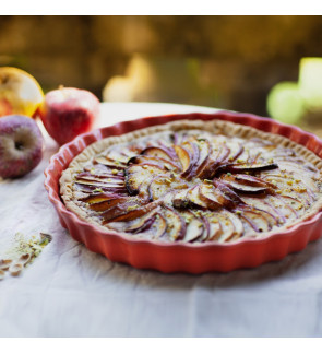 Emile Henry: Plat à tarte 30 cm Rouge