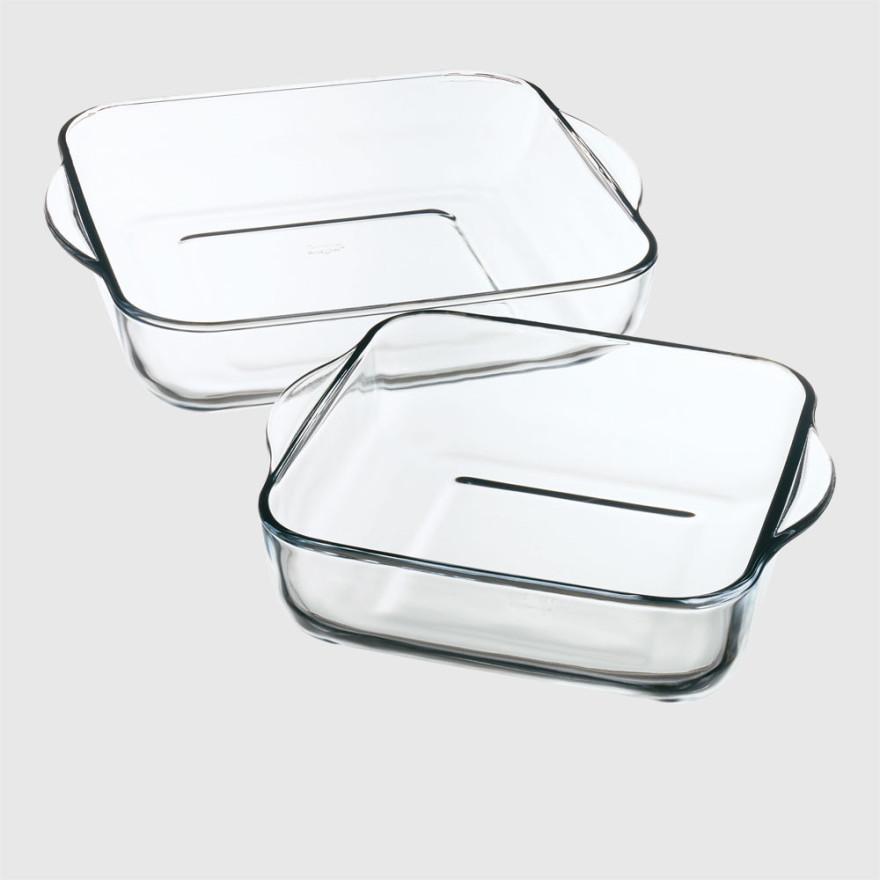 Menastyl: Set de 2 plats à four carrés
