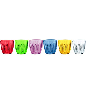 Guzzini: Chef Line Set de 6 verres multicolores