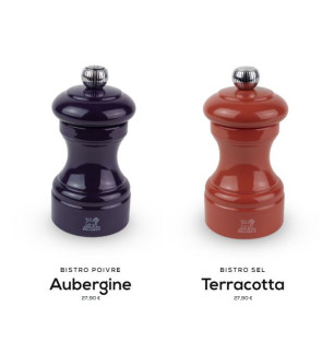 Peugeot: Bistrorama Duo Aubergine-Terracotta Moulins à poivre et à sel 10 cm