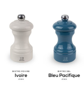 Peugeot: Bistrorama Duo Ivoire-Bleu Moulins à poivre et à sel 10 cm