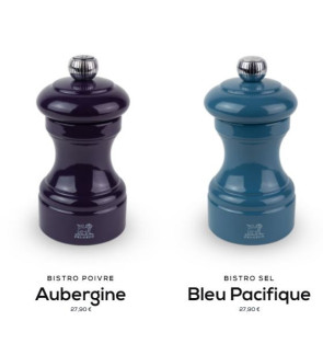Peugeot: Bistrorama Duo Aubergine-Bleu Moulins à poivre et à sel 10 cm