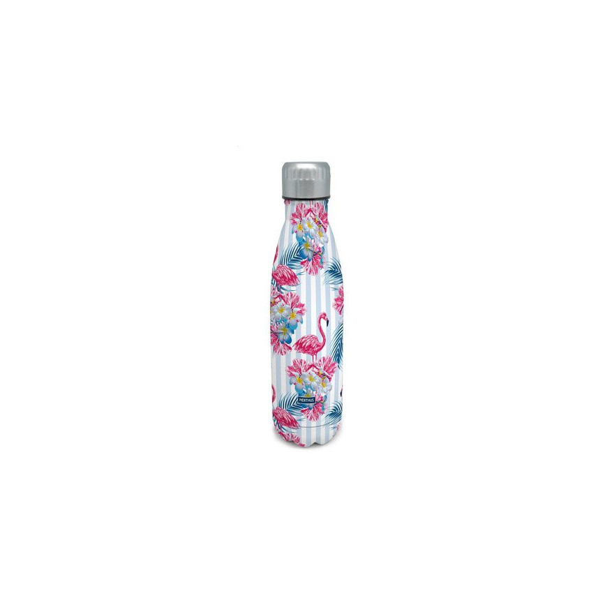 Nerthus : bouteille isotherme 500ml Flamant rose