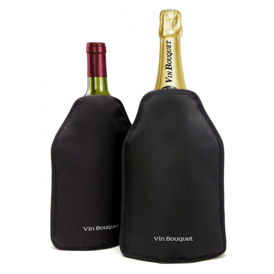 Vin bouquet: Refroidisseur de bouteille de vin/champagne Noir