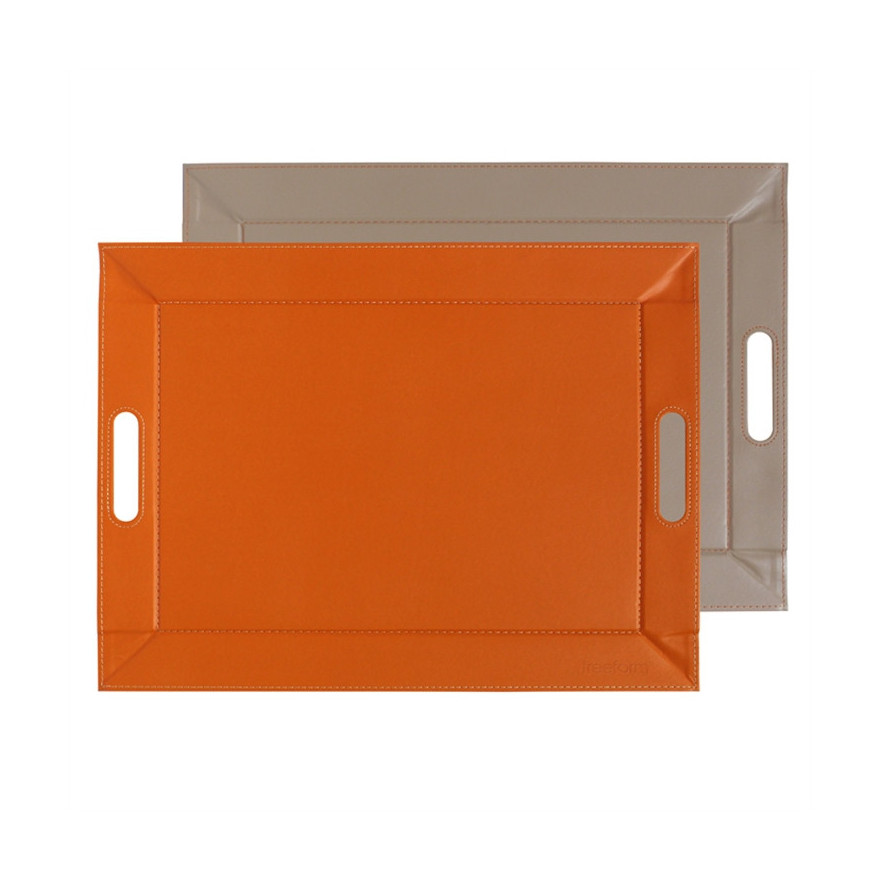 FreeForm: Plateau magique Orange & Taupe 55x41cm