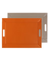 FreeForm: Plateau magique Orange & Taupe 55x41cm