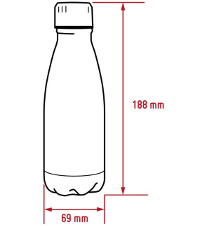 Nerthus: 500ml blauwe smurfen geïsoleerde fles