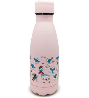 Nerthus : bouteille isotherme 350ml Schtroumpfs rose